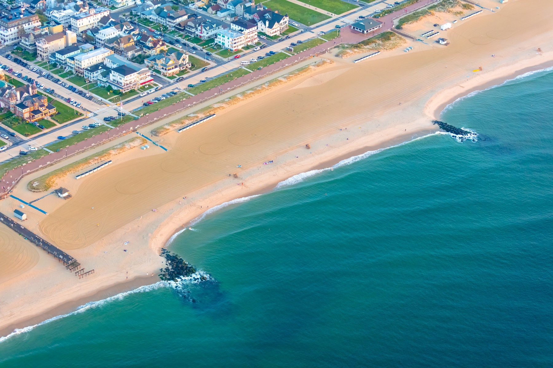 Color Sunrise Jersey Shore Aerial Beach Photography Ocean Grove IV