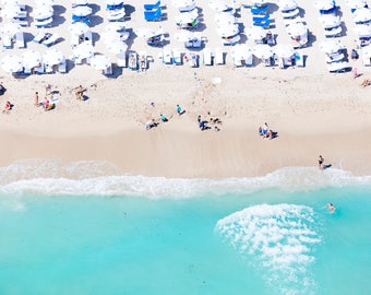 Miami Beach - White I - Aerial Beach Photography - Florida - Wall Art - Home Decor - Coastal Living - Coastline
