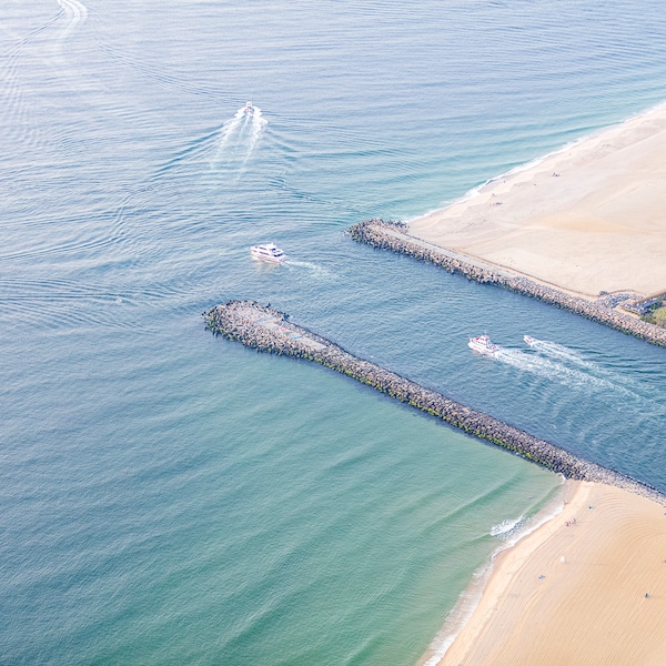Manasquan I - Sunrise - Jersey Shore Aerial Beach Photography - Wall Art - Home Decor - New Jersey - NJ - Coastal Living - Jetty