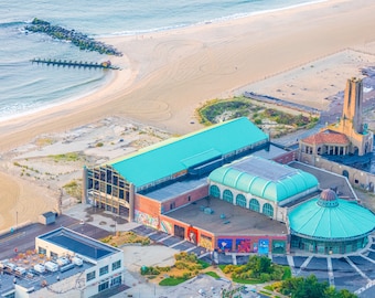 Asbury Park CasinoVI - Sunrise - Jersey Shore Aerial Beach Photography - Wall Art - Home Decor - New Jersey - NJ - Coastal Living