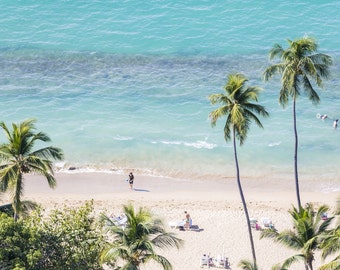 Rincón II - Puerto Rico Aerial Beach Photography - Wall Art - Home Decor - Palm Trees - Rincon - Blue - Vacation - Island - Tropical - Shore