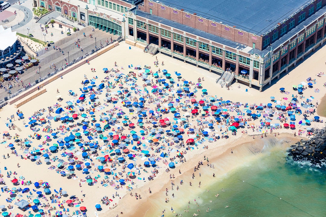Asbury Park X Aerial Beach Photography Jersey Shore Wall Art