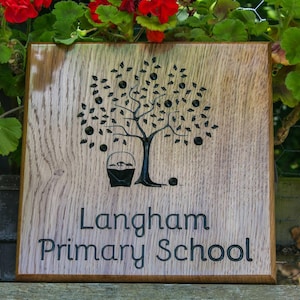 House Sign, Custom,  Personalised engraved solid Irish Oak, Eco friendly, Outdoor & U.V resistant, Logo, Office wooden board,Ireland bespoke