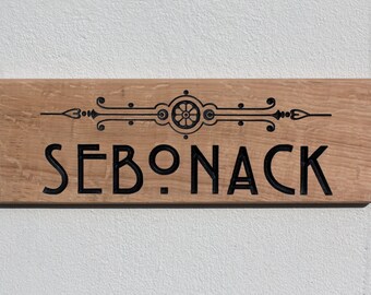 XL House Sign,  Personalised engraved solid Irish Oak, Eco friendly, Outdoor & U.V resistant, Logo, Office wooden board,Ireland