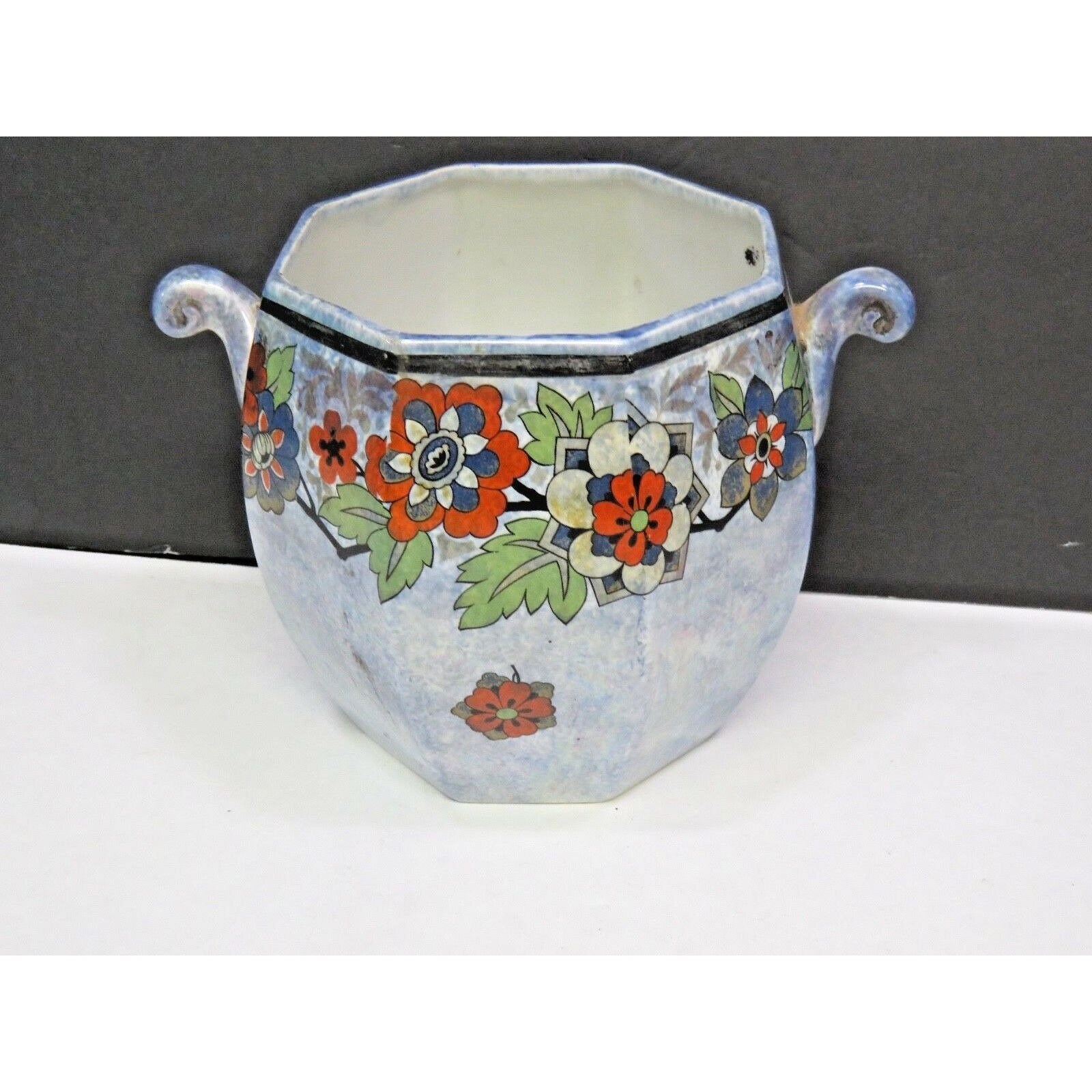 Vintage Rubian Art Pottery England Biscuit Jar Vase Planter Etsy UK