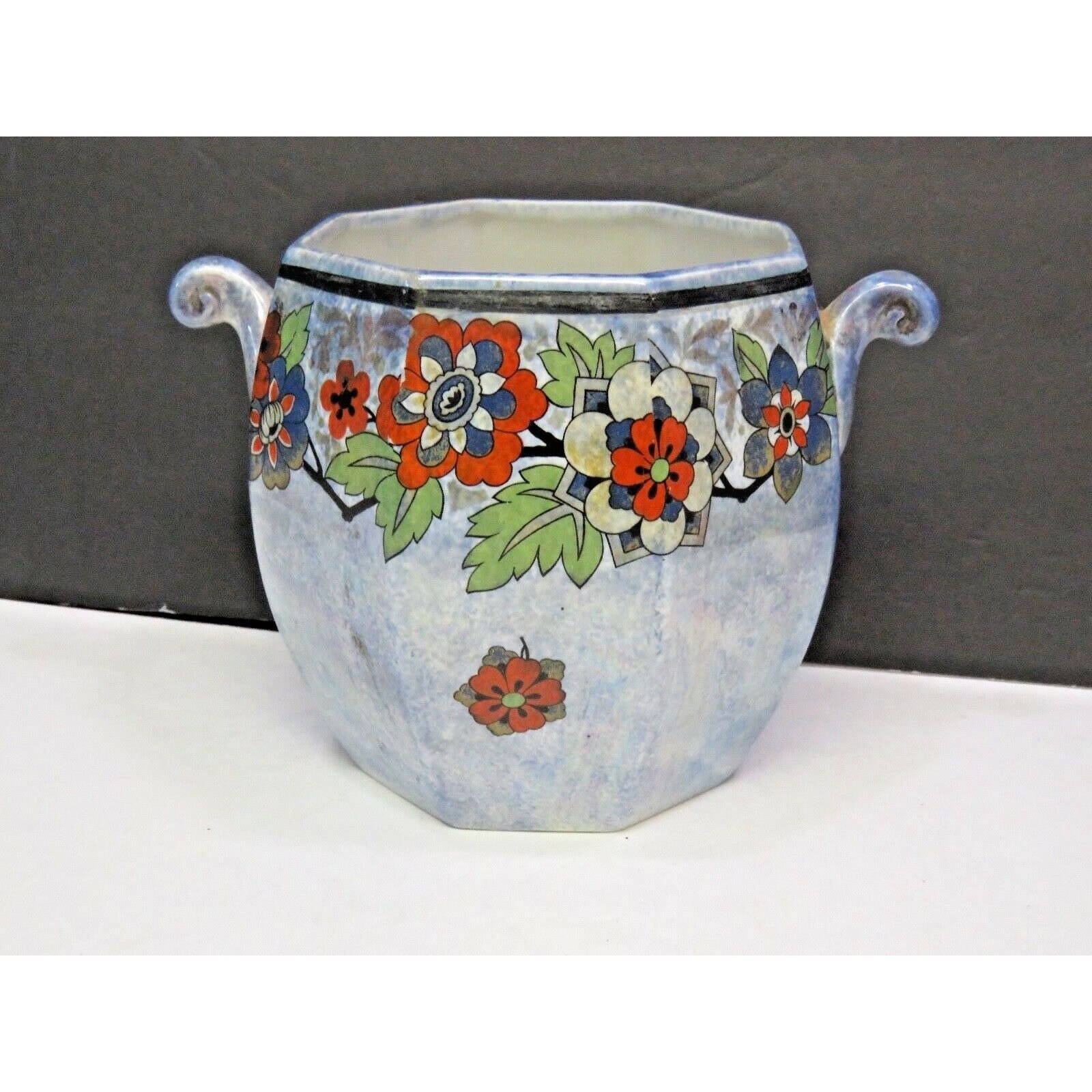 Vintage Rubian Art Pottery England Biscuit Jar Vase Planter Etsy UK