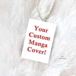 Custom Manga Cover - Mini Manga Book Pin/Keychain/Necklace - Custom book cover - Mini Book - Gift for him Gift for her - Anime Birthday Gift