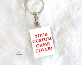 Custom Mini Game Series Pin/Keychain/Necklace Custom Cover - Custom book cover - Mini Book - Playstation - Anime Birthday Gift