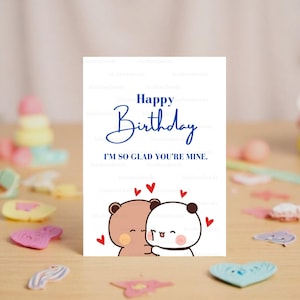 My Love, My Life Happy Birthday | Bubu Dudu Cute Birthday Card | Happy Birthday to You | Gift for Boyfriend, Girlfriend, Husband, Wife, Him