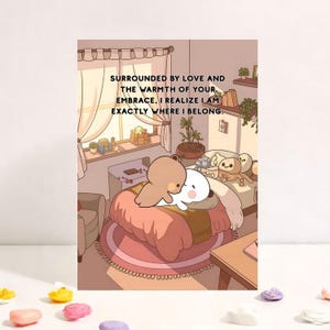 Surronded By Love | Cute Anniversary Card | Gift for Boyfriend, Girlfriend, Husband, Wife, Him, Her - Bubu Dudu Bear