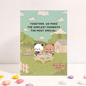 We Make Simplest Moments The Most Special | Cute Anniversary Card | Gift for Boyfriend, Girlfriend, Husband, Wife, Him, Her Bubu Dudu Bear