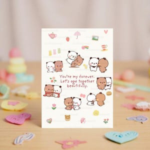 Let&#39;s Age Together | Bubu Dudu - Cute Birthday Card | Happy Birthday to You | Gift for Boyfriend, Girlfriend, Husband, Wife, Him, Her