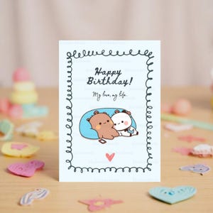 My Love, My Life Happy Birthday | Bubu Dudu Cute Birthday Card | Happy Birthday to You | Gift for Boyfriend, Girlfriend, Husband, Wife, Him