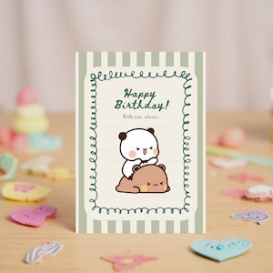 Contigo, Siempre / Bubu Dudu - Linda tarjeta de cumpleaños / Feliz cumpleaños para ti / Regalo para novio, novia, esposo, esposa, él, ella