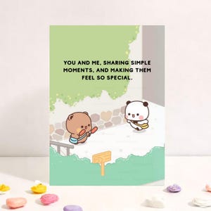 Eenvoudige momenten delen | Leuke jubileumkaart | Cadeau voor vriend, vriendin, man, vrouw, hem en haar - beer Bubu Dudu