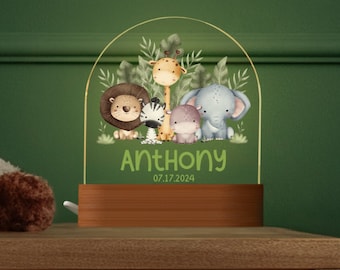 Luz de noche para niños con nombre, luz de noche personalizada, luz de noche para bebés, regalo para guardería, regalo para baby shower, regalo para primer cumpleaños, regalo para recién nacidos