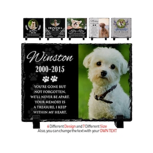 Pet Memorial Stone, Pet Headstone, Dog Tomb Stone, Pet Tomb Stone, Dog Memorial Stone with Photo, Pet Loss Gift, Pet Grave Marker