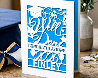 Personalized Graduation Card, Class of 2026 Gift Card, Congratulations Grad Card, Happy Graduation Card, Custom Graduation Card Gift
