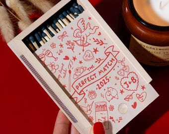 Personalized Couples Matchbox Large, Valentines Day Gifts, Wood Matchbox, Anniversary Gifts, Housewarming Gift, Wedding Gifts for Couple