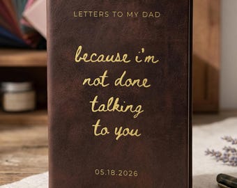 Letters to My Dad Grief Journal, Personalized Loss of Father Gift, Dad Memorial Keepsake Notebook, In Loving Memory of Dad Gift