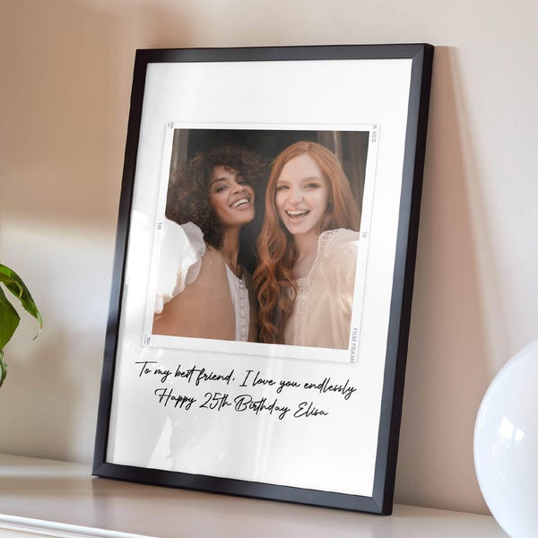 Regalo de foto Polaroid personalizada para mejor amiga, impresiones Polaroid personalizadas, impresión de fotos de mejor amiga, regalos de amistad para ella, regalos de cumpleaños para ella