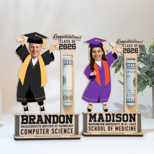 Graduation Money Holder Personalized, Custom Photo Graduation Gift, Class of 2026 High School Graduation Gift for Graduates Senior Grad Gift