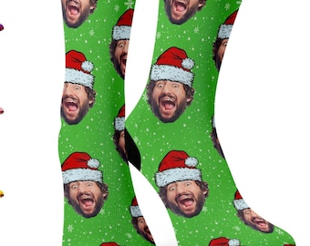 Personalized Christmas Socks, Picture Socks, Custom Christmas Socks, Custom Face Socks, Photo Socks, Face Socks, Socks with Faces