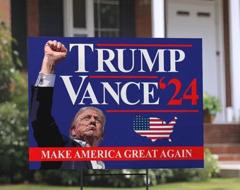 Trump Yard Schild 2025 – 40,6 X 61 Cm, Metallrahmen, Wetterfest, 'Make America Great'