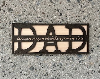 Anniversary Gifts for Him, Birthday Gifts for Dad, Dad Wood Sign, Personalized Gifts for Dad, Custom Dad Sign, Dad Gifts from Daughter