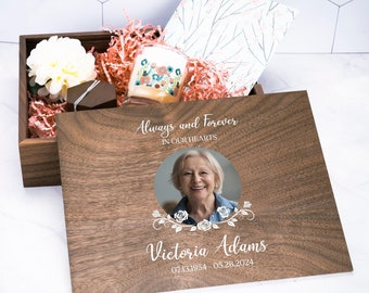 Memorial Gift Box, Personalized Wooden Memorial Photo Keepsake Box, Memorial Keepsake, Sympathy Gift, Bereavement Gift, Remembrance Gift