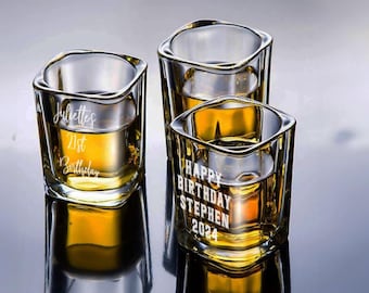 Vaso de chupito grabado, vaso de chupito personalizado, regalo para fiestas, familiares, amigos, vasos de chupito para cumpleaños, vasos de chupito, regalo de aniversario para ella