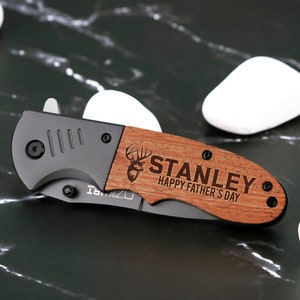 Engraved Pocket Knife for Boyfriend, Personalized Knife for Husband, Hunting Knife, Custom Knife, Boyfriend Gift, Anniversary Gift for Him