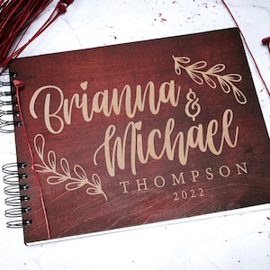 Custom Wedding Guest Book, Personalized Wedding Reception Guest Book, Engagement Photo Album, Signing Book, Wedding Keepsake, Polaroid Guest
