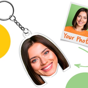 Photo Keychain, Gifts for Boyfriend, Custom Face on Keychain, Gifts for Her, Baby Keychain, New Mom Gift, Baby Face Keychain, Gifts for Dad