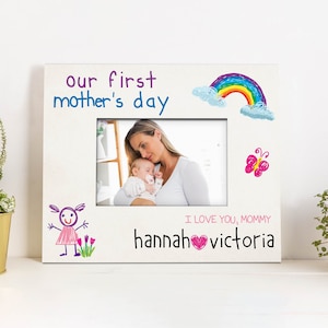 First Mother's Day Picture Frame, Personalized First Mother's Day Gift from Baby, Mother's Day 2024 Gift New Mom, 1st Mother's Day Gift