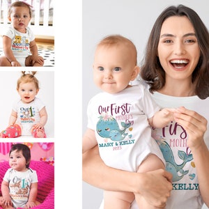 First Mothers Day Shirt 2025, Our First Mothers Day Shirt, New Mommy Gift, Mothers Day Matching Outfit, Mom Girl Baby Shirt Mom Boy Baby Tee