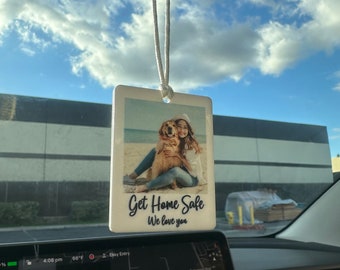 Photo Car Ornament, Dog Portrait Ornament, Pet Car Ornament, Personalized Gifts for Him, Her, Custom Photo Car Ornament, Couple Ornament
