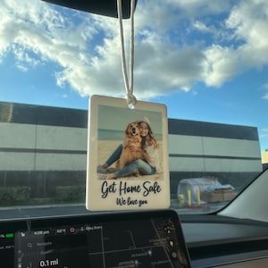 Photo Car Ornament, Dog Portrait Ornament, Pet Car Ornament Personalized Gifts for Him Custom Photo Car Ornament Couple Ornament