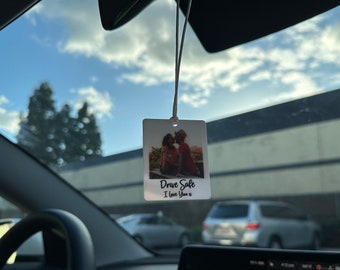 Car Accesories Drive Safe Hanging Photo Car Ornament Personalized Car Polaroid Image Driving Test Pass Gift Idea First Car Charm Gift