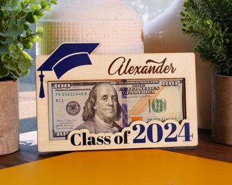 Graduation Money Holder Personalized, Graduation Gift, Class of 2024, High School Graduation Gift for Graduates High School Senior Grad Gift