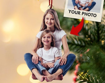 Acrylic Ornament, Photo Ornament, Christmas Ornament, Custom Family Photo Ornament, Acrylic Picture Ornament, Family Ornaments, Couple Gift