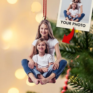 Acrylic Ornament, Photo Ornament, Christmas Ornament, Custom Family Photo Ornament, Acrylic Picture Ornament, Family Ornaments, Couple Gift