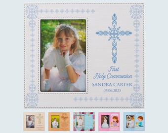 Personalized First Holy Communion Picture Frame, First Communion Picture Frame, Custom First Communion Gift, Catholic 1st Communion Gift