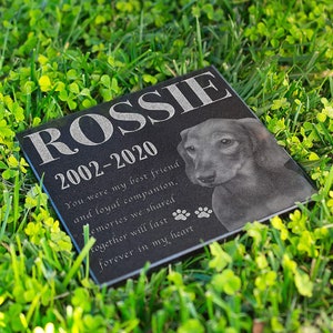 Personalized Memorial Pet Stone Personalized Pet Memorial Garden Stone, Pet Grave Marker, Pet Memorial Stone, Pet Loss Gift Cat Dog Memorial