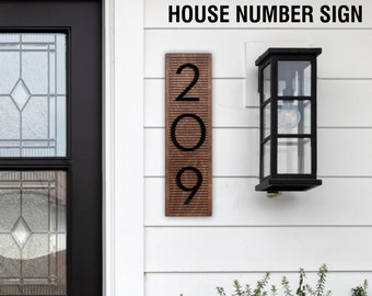 House Number Sign • Address Sign • Address Plaque • House Number Plaque • Address Numbers • House Number Plate Personalized • Vertical Sign