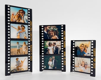 Personalised Memory Film Acrylic, Couples Gift, Customized Film, First Anniversary Gift, Film Roll Gift, Wedding Gift for Couple, Photo Gift