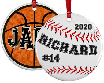 Acrylic Ornament Personalized Custom Basketball Player Year Name Sport Ball 