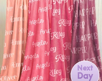 Personalized Name Blanket, Custom Name Blanket for Baby, Toddler, Adults, Anniversary Gifts, Birthday Gift, Throw Blanket, Gifts for Her