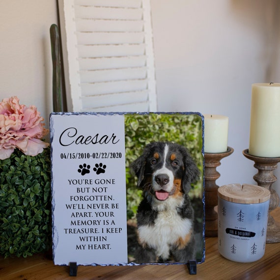 Pet Memorial Stone, Pet Grave Marker, Dog Garden Stone, Memorial Stone for Dog, Granite Dog Memorial, Cat Memorial, Memorial Stone w/ Photo