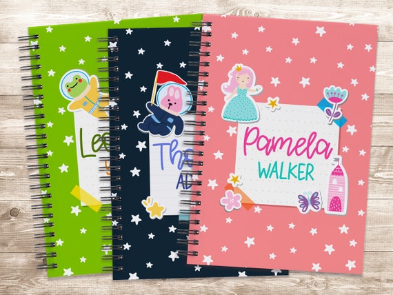 Cuadernos para niños, cuaderno personalizado para niños, regalo de regreso  a la escuela, cuaderno de bocetos, cuaderno para niños, regalos de  cumpleaños, cuaderno espiral -  España